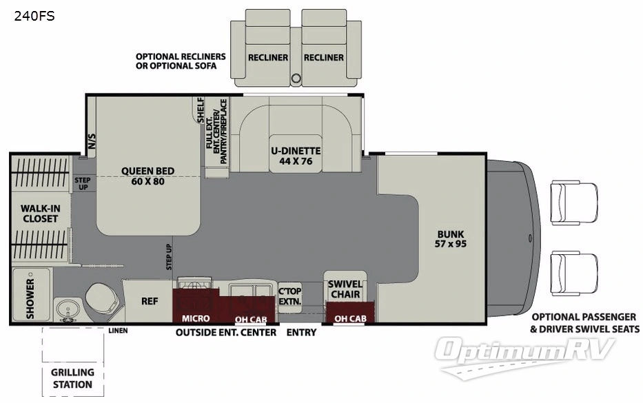 2018 Coachmen Leprechaun 240FS Ford 450 Floorplan Photo
