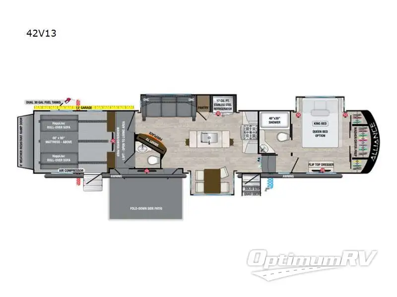 2021 Alliance Valor 42V13 Floorplan Photo