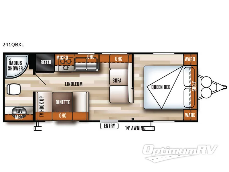 2017 Forest River Salem Cruise Lite 241QBXL Floorplan Photo