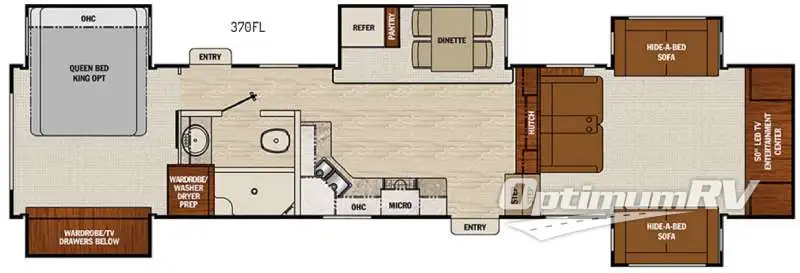 2016 Coachmen Chaparral 370FL Floorplan Photo