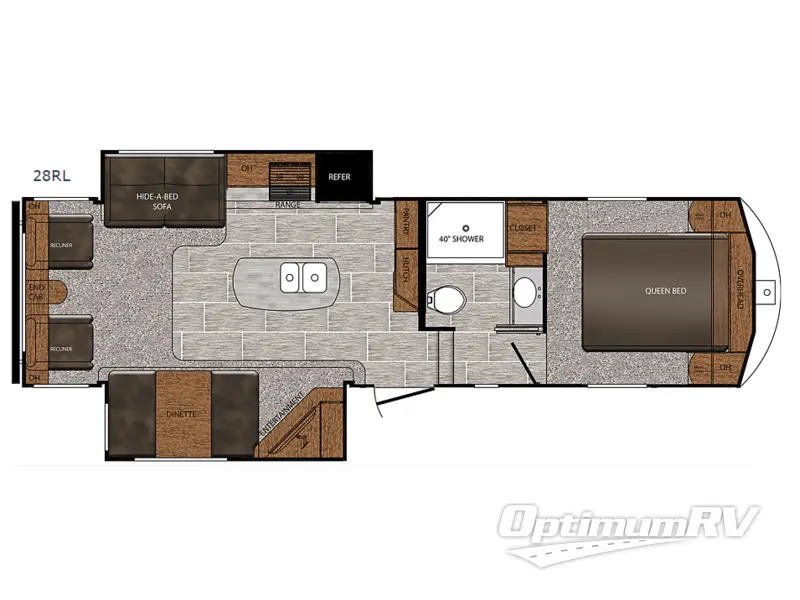 2018 Prime Time Crusader LITE 28RL Floorplan Photo