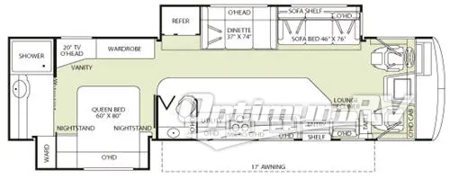 2007 Fleetwood Bounder 35E Floorplan Photo