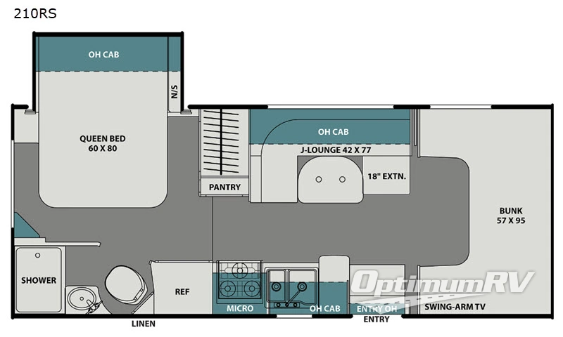 2020 Coachmen Leprechaun 210RS Chevy 4500 RV Floorplan Photo