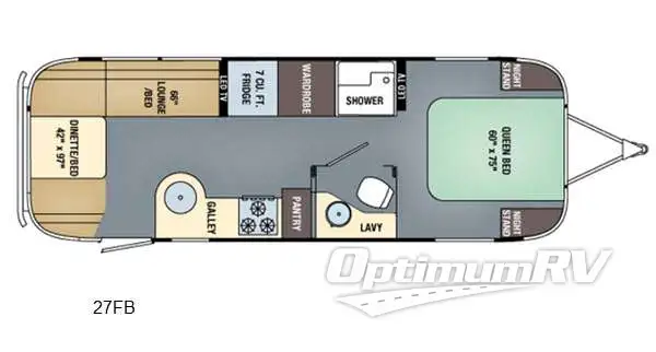 2016 Airstream International Signature 27FB Floorplan Photo