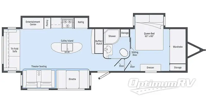 2019 Winnebago Towables Minnie Plus 30RLSS RV Floorplan Photo