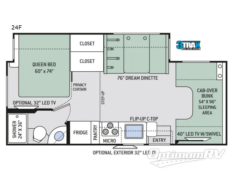 2018 Thor Chateau 24F Floorplan Photo
