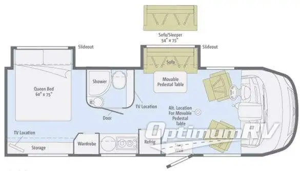 2011 Winnebago Via 25Q Floorplan Photo