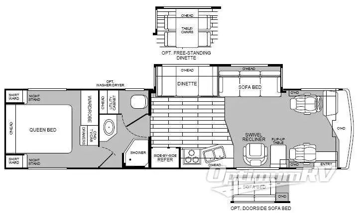 1999 Fleetwood Discovery 36T Floorplan Photo