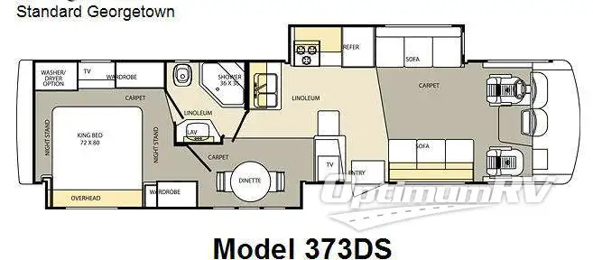 2008 Forest River Georgetown 373DS Floorplan Photo
