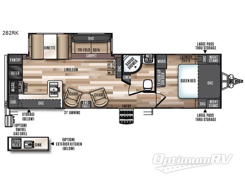 2017 Forest River Wildwood Heritage Glen 282RK Floorplan Photo