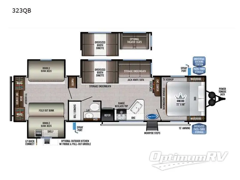 2023 East To West Della Terra 323QB Floorplan Photo
