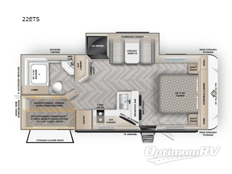 2025 Ember E-Series 22ETS Floorplan Photo