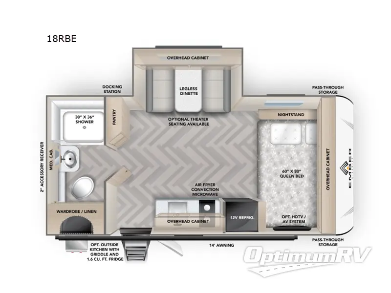2025 Ember E-Series 18RBE Floorplan Photo
