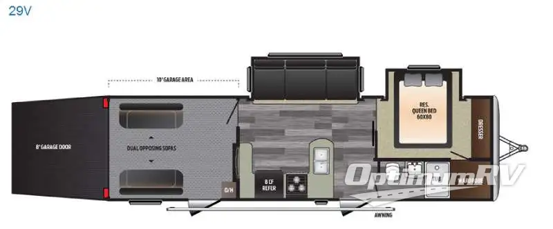 2017 Keystone Impact 29V Floorplan Photo