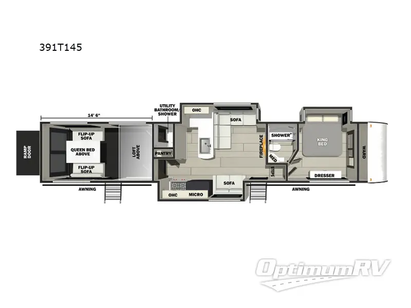 2025 Forest River Vengeance Rogue Armored 391T145 Floorplan Photo