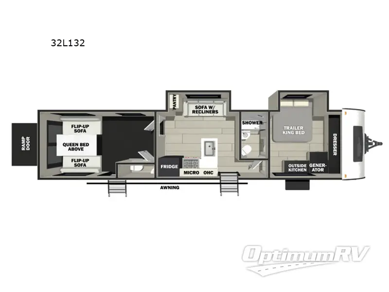 2025 Forest River Vengeance Rogue Armored 32L132 Floorplan Photo