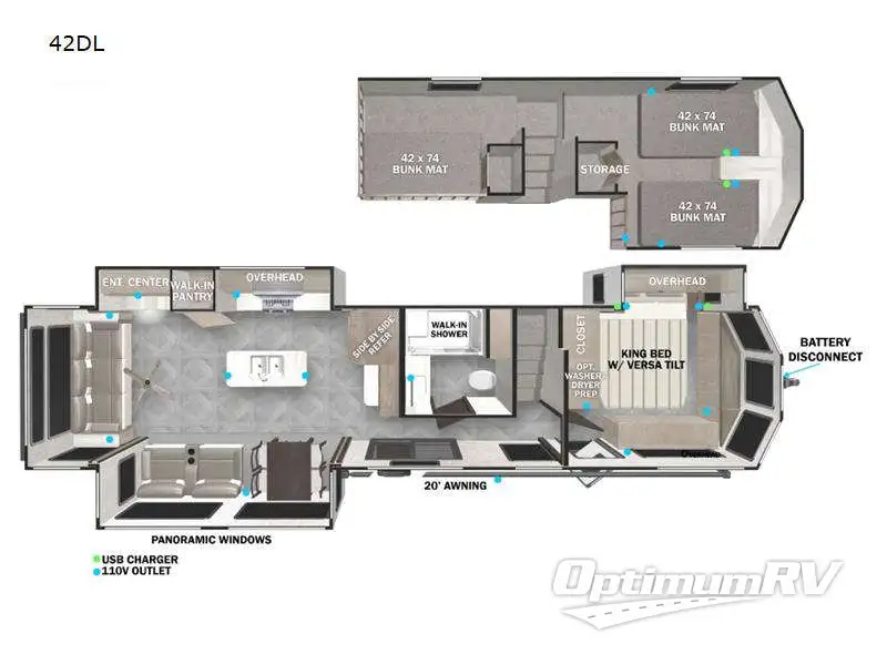 2024 Forest River Wildwood Grand Lodge 42DL Floorplan Photo