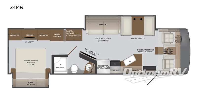 2021 Holiday Rambler Invicta 34MB Floorplan Photo