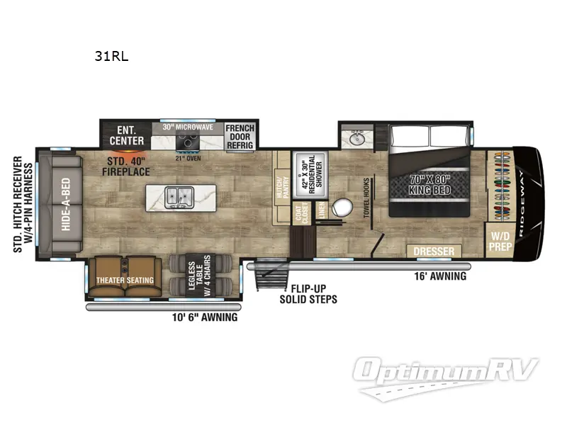 2025 KZ Ridgeway 31RL Floorplan Photo