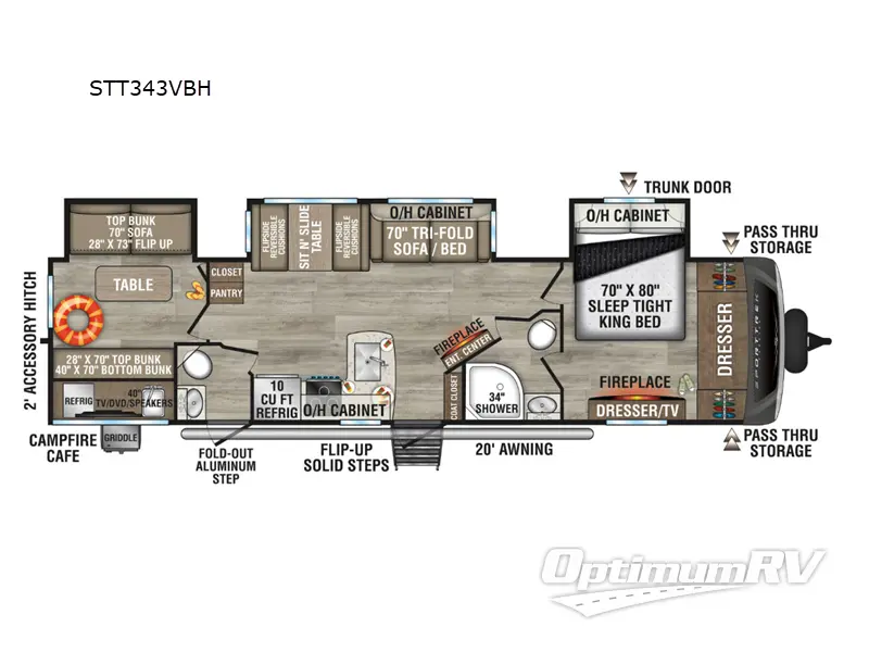 2025 Venture SportTrek Touring Edition STT343VBH Floorplan Photo