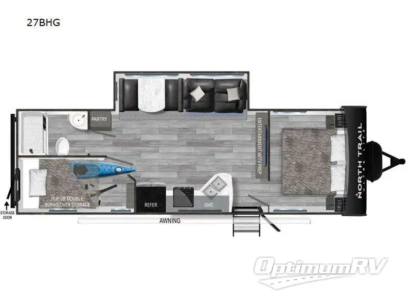 2023 Heartland North Trail 27BHG RV Floorplan Photo