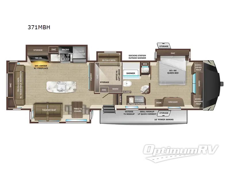 2023 Highland Ridge Open Range 371MBH RV Floorplan Photo