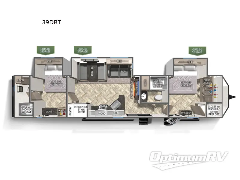 2025 Palomino Puma Destination 39DBT Floorplan Photo