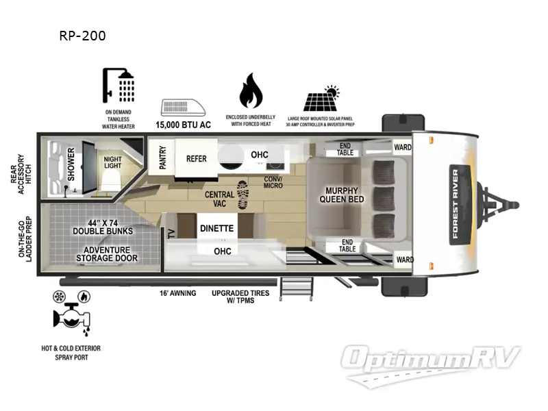 2025 Forest River R Pod RP-200 Floorplan Photo