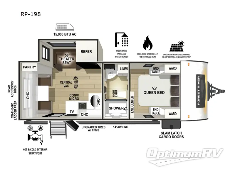2025 Forest River R Pod RP-198 Floorplan Photo