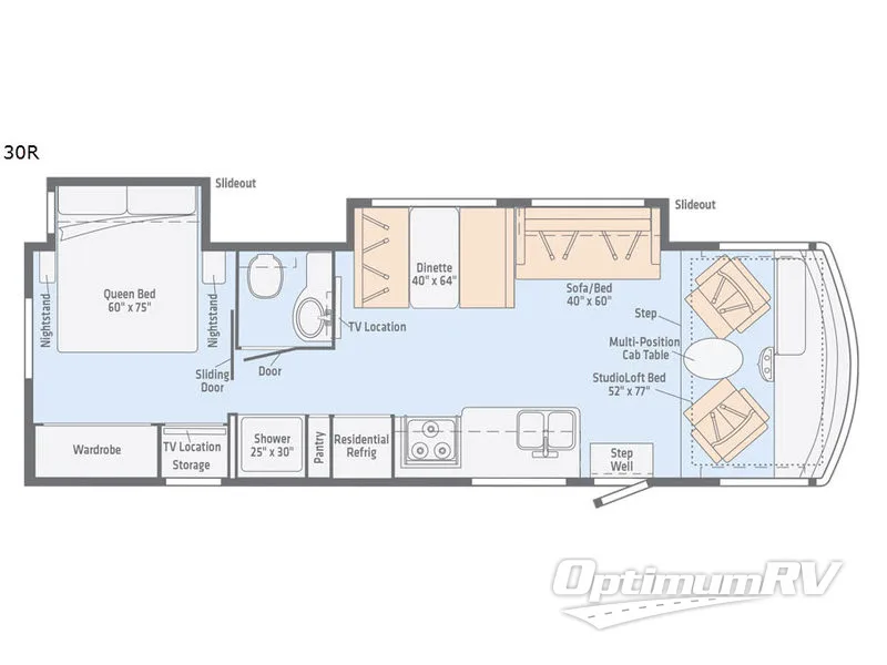 2018 Winnebago Intent 30R Floorplan Photo