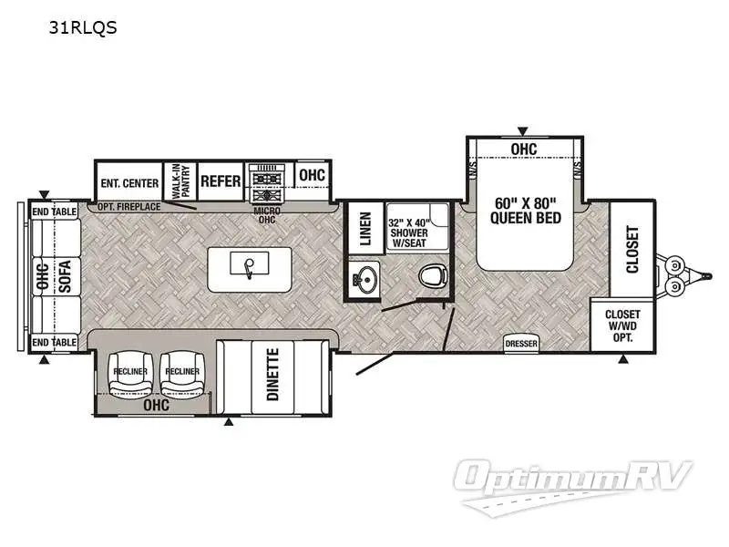 2021 Palomino Puma 31RLQS Floorplan Photo