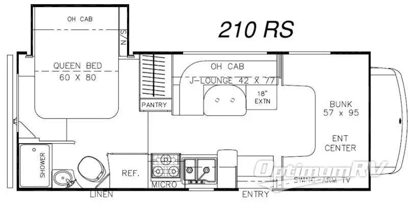 2016 Coachmen Leprechaun 210RS Ford 450 RV Floorplan Photo