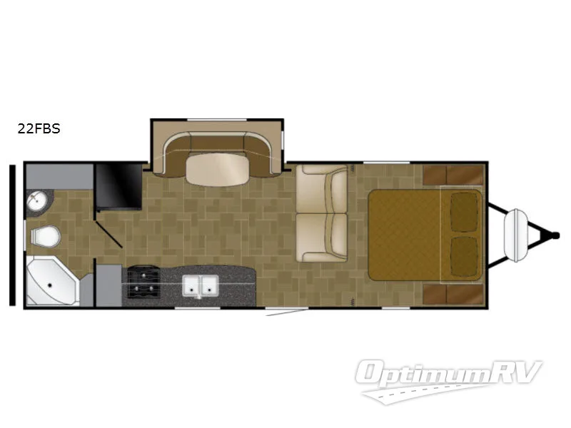 2018 Heartland North Trail 22FBS RV Floorplan Photo