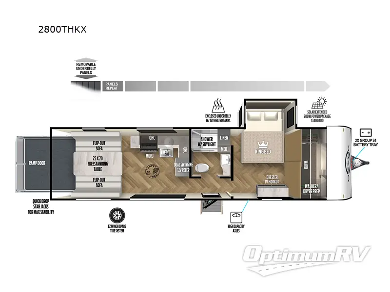 2023 Forest River Ozark 2800THKX Floorplan Photo