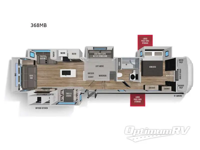 2021 Forest River Wildcat 368MB RV Floorplan Photo