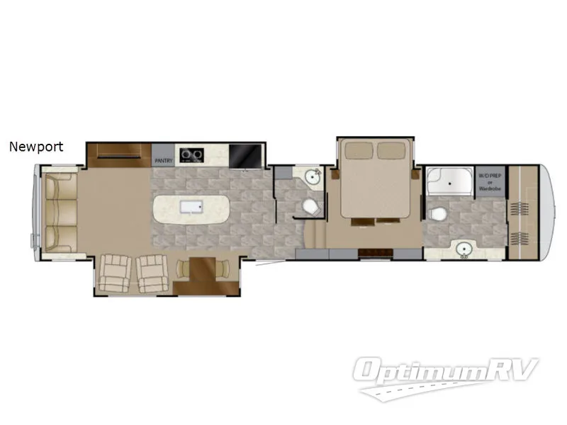 2017 Heartland Landmark 365 Newport RV Floorplan Photo