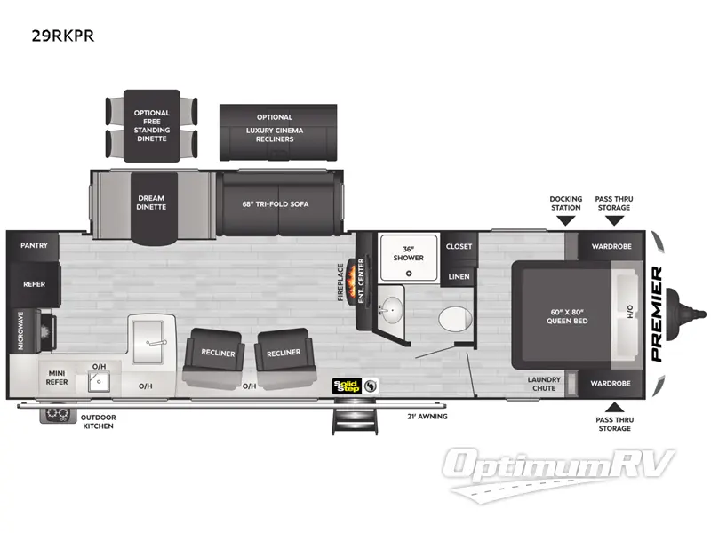 2023 Keystone Premier Ultra Lite 29RKPR RV Floorplan Photo