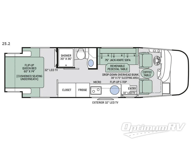2018 Thor Vegas 25.1 Floorplan Photo
