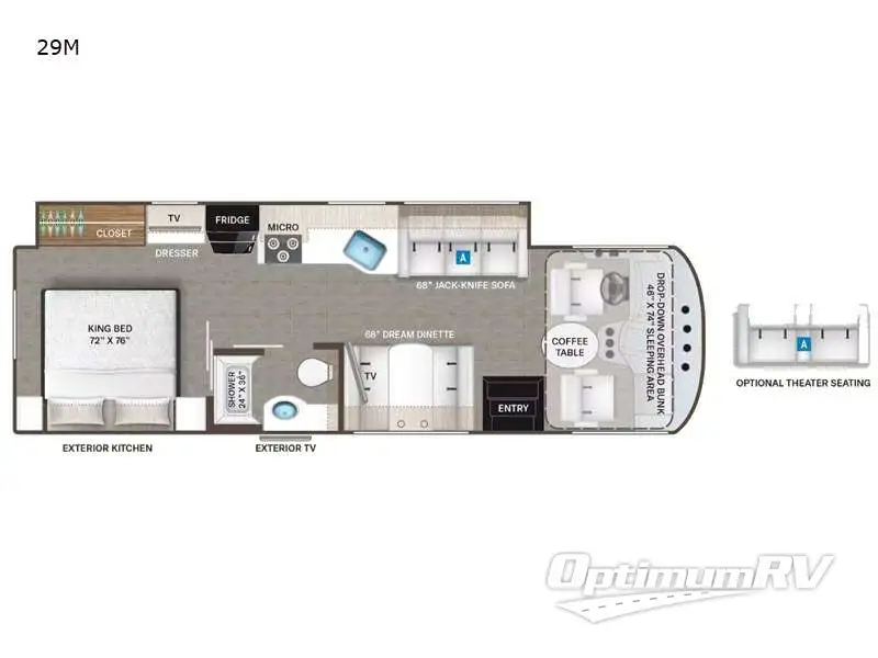 2023 Thor Windsport 29M RV Floorplan Photo