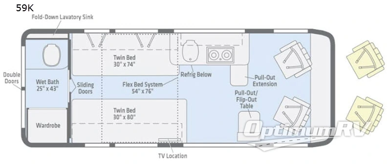 2019 Winnebago Travato 59K Floorplan Photo