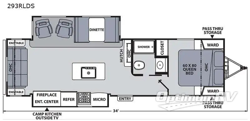 2021 Coachmen Apex Ultra-Lite 293RLDS RV Floorplan Photo