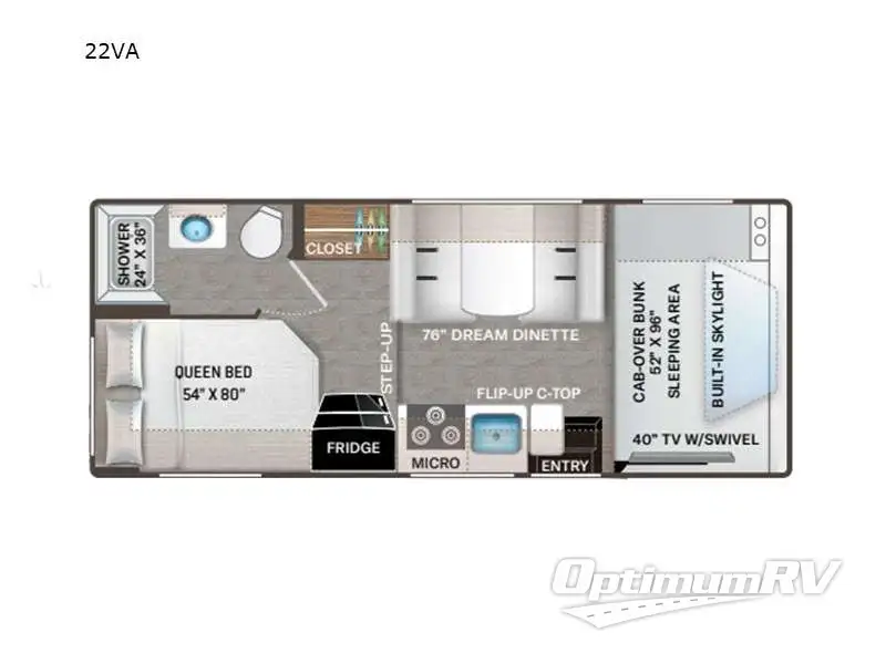 2023 Thor Geneva 22VA Floorplan Photo