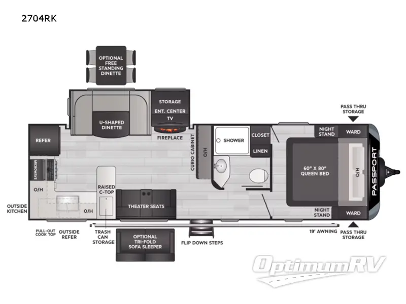 2022 Keystone Passport GT 2704RK Floorplan Photo