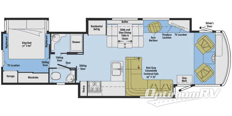 2016 Winnebago Suncruiser 38Q RV Floorplan Photo
