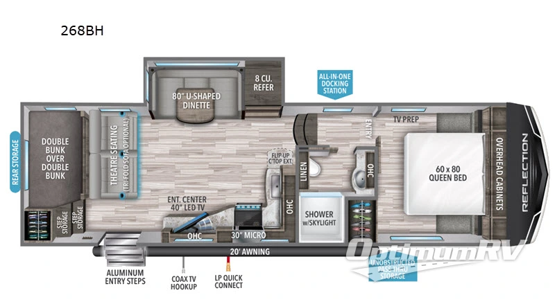 2021 Grand Design Reflection 150 Series 268BH Floorplan Photo