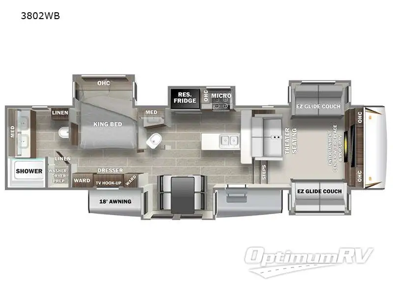 2021 Prime Time Sanibel 3802WB Floorplan Photo