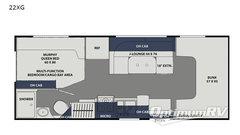 2021 Coachmen Freelander 22XG Chevy 4500 Floorplan Photo
