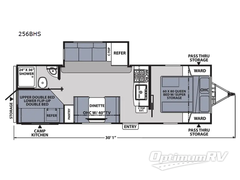 2022 Coachmen Apex Ultra-Lite 256BHS RV Floorplan Photo