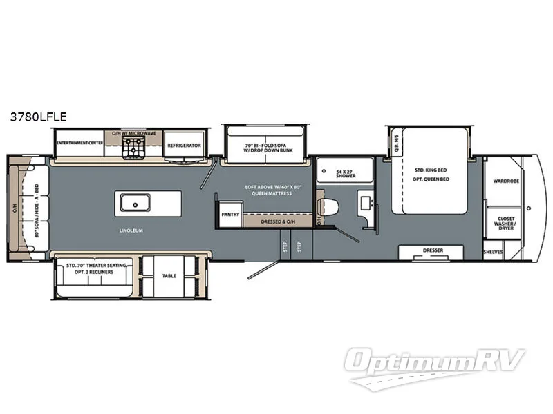 2020 Forest River Cardinal Limited 3780LFLE RV Floorplan Photo