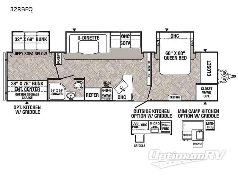 2022 Palomino Puma 32RBFQ Floorplan Photo